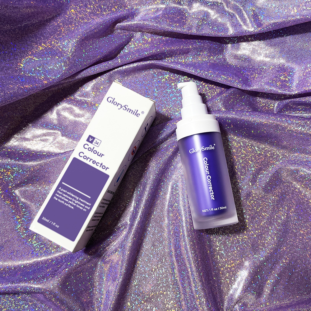 Purple Toothpaste For Teeth Whitening V34 Color Corrector SerumTeeth Whitening Toothpaste Private Label