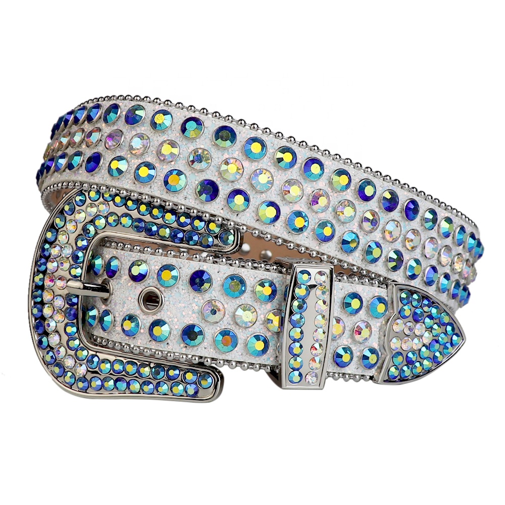 Unisex multi white colorful kids studded belts famous brand mens designer belts with rhinestones cowboy and cowgirl