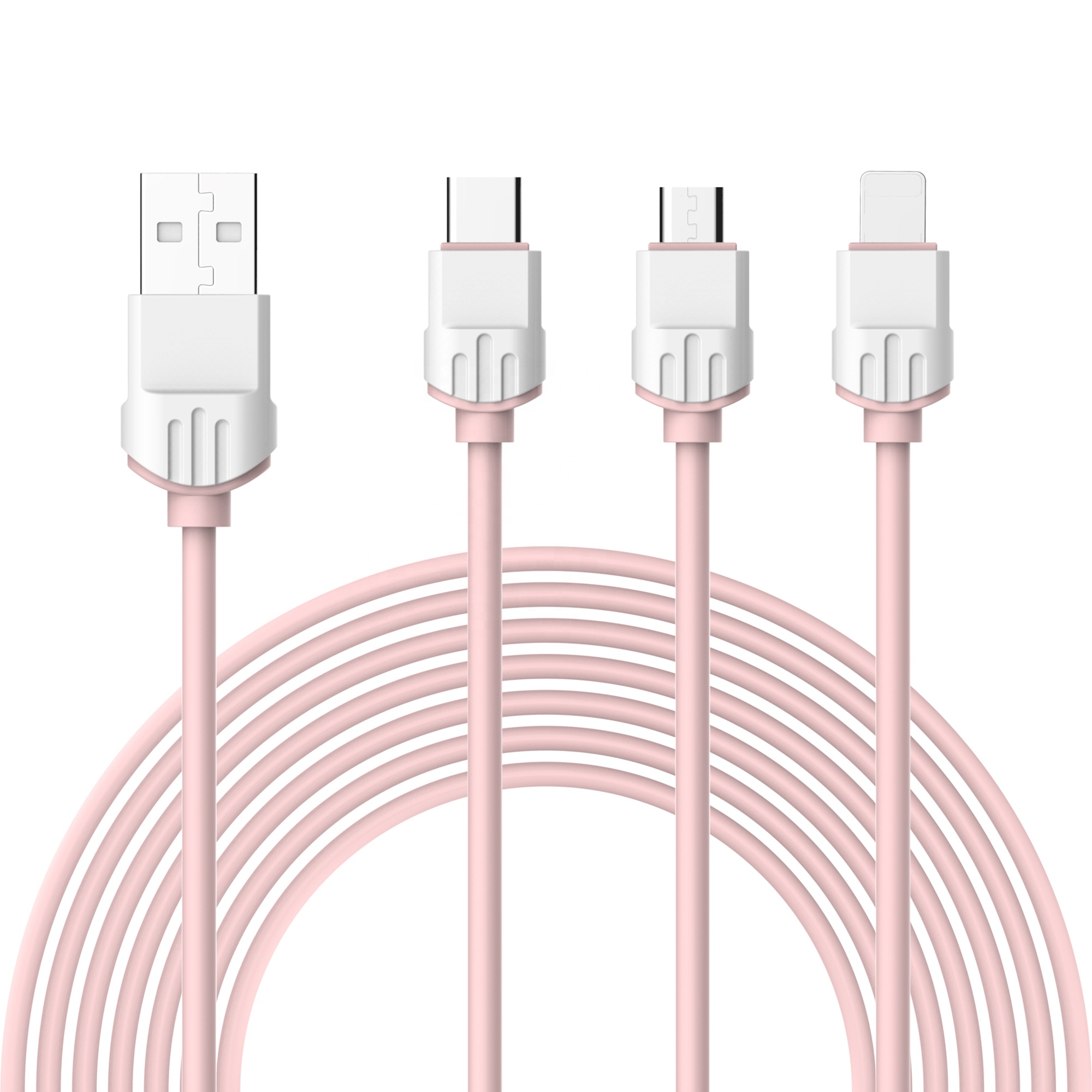 High quality pure copper wires 2A macaron dual colors data usb cable pvc cable material for samsung charging