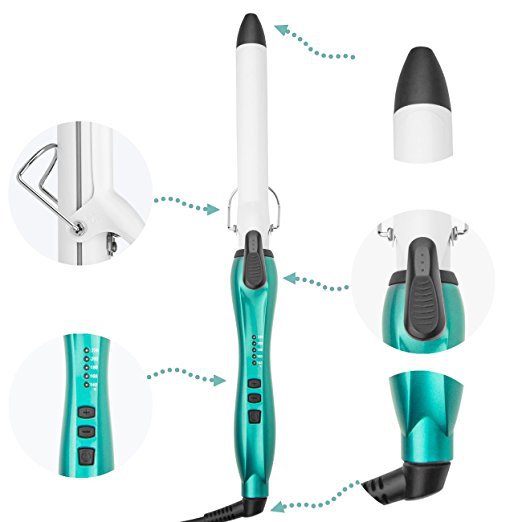 Hair heat tool rotating handle ceramic spiral hair curler customised