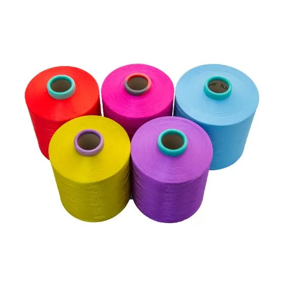 China Polyester Yarn China Wholesale Price 100% Polyester Textured Sd Nim Yarn Dty 75/36
