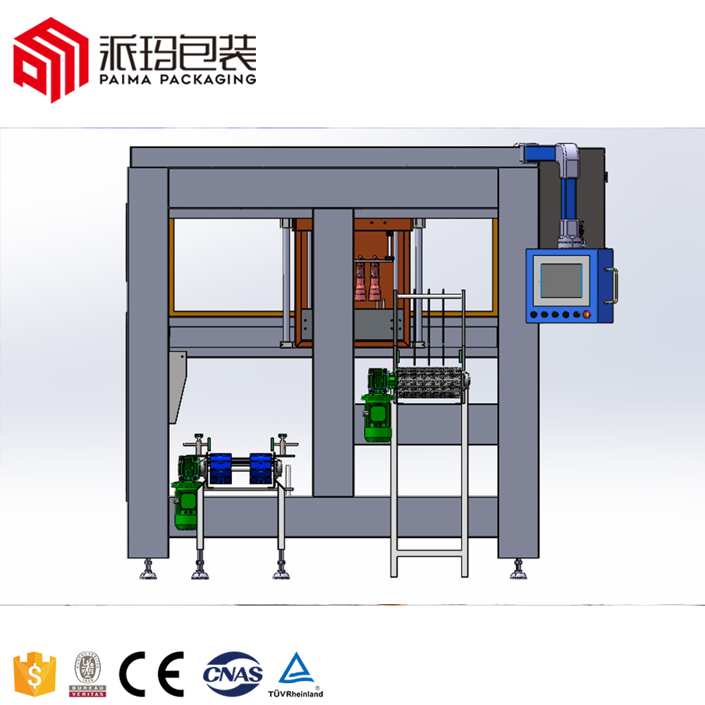 Full automatic customizable packaging line robot carton case packer oil water beverage bottle packing machine price