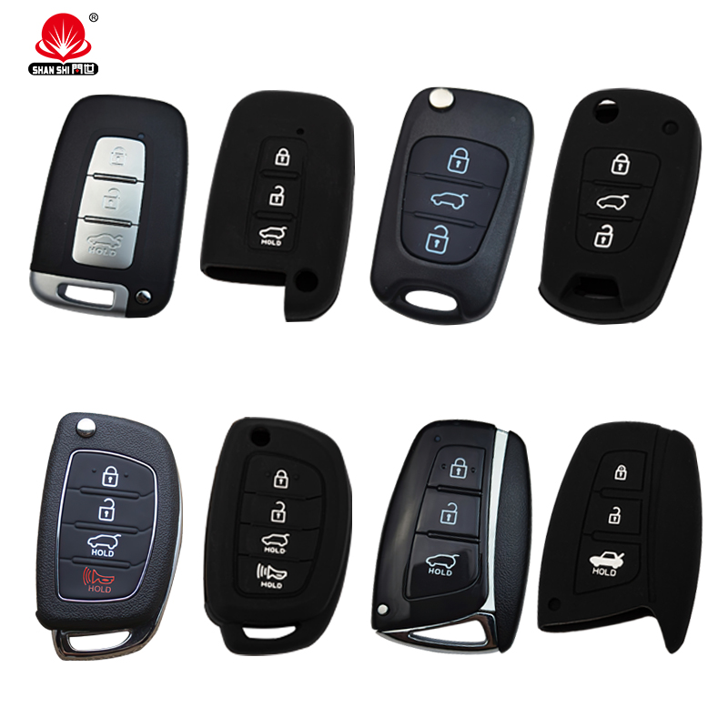 SHANSHI key cover wholesale OEM custom silicone car smart key case for hyundai