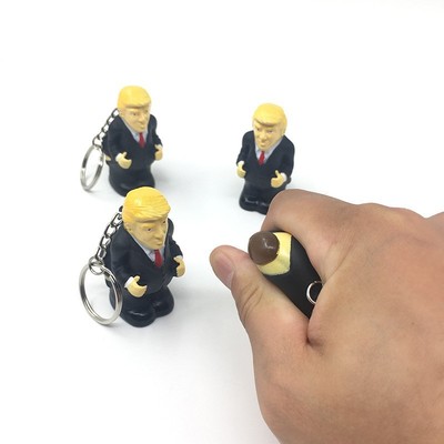 Лидер продаж, брелок-держатель с Дональдом Трампом, пустые брелоки, сжимаемые, в виде какашки, в подарок