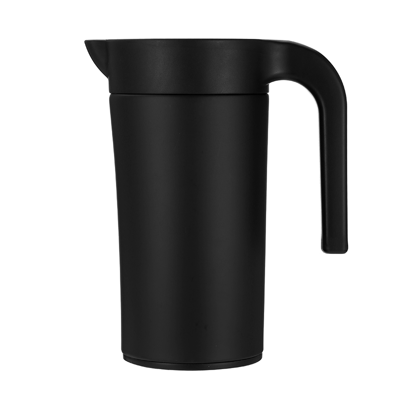 Black 1000ML Vacuum Insulated Thermos Tea Pot Flasks Water Jug Water Kettle ,glass and Pp CE / EU LFGB
