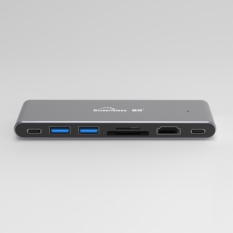 Blueendless Лидер продаж Многофункциональный 7 prot USB C концентратор Поддержка SD TF карта чтение HDTV высокая скорость 7 в 1 USB TYPE C док-станция