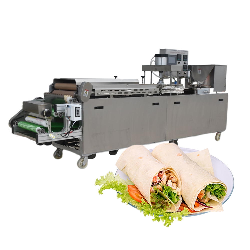 Automatic mexican burrito pancake corn flour tortilla rolling making machine