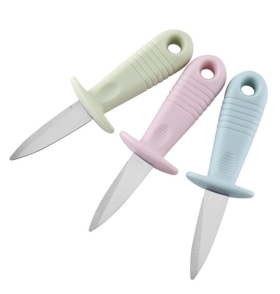 Nordic style stainless steel oyster knife with plastic handle