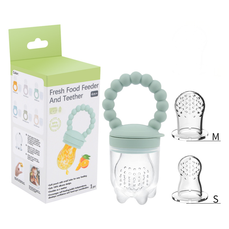 Factory New Ideas Safe Easy Baby Fruit Food Pacifier Feeder With PP Lid Extra Nipples Lovely Design Christmas Gift For Toddlers