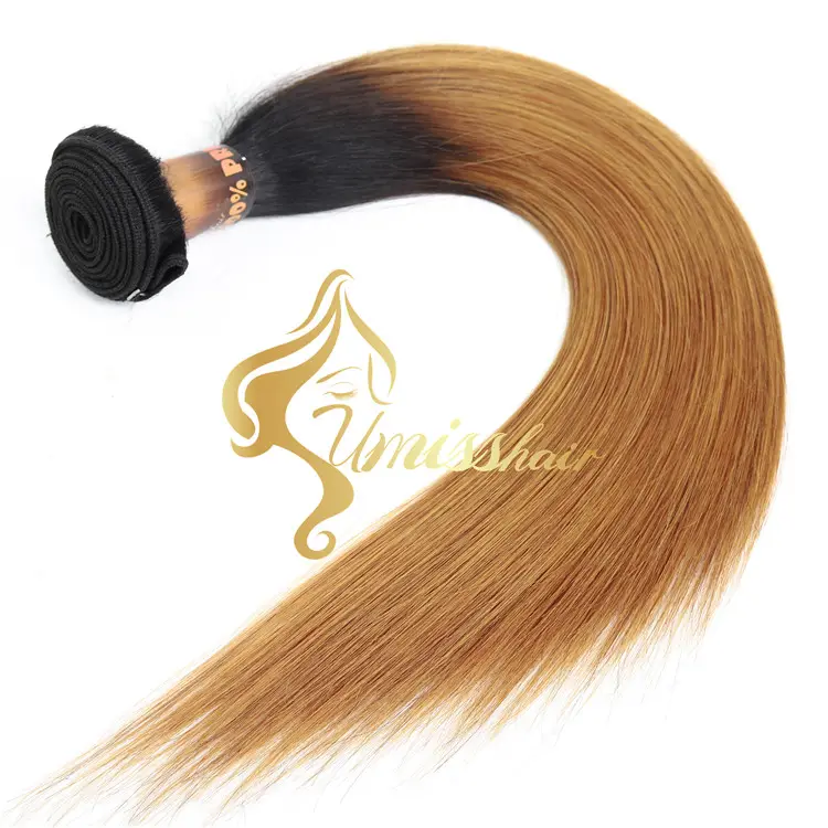 Hot Selling 1b/99j Colored Human Hair Bundles Indian Hair Blonde Ombre Color Human Hair Extension
