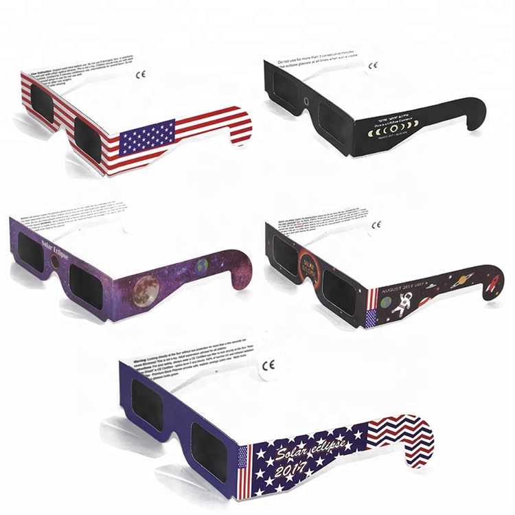 Made In China CE & ISO Certificate Wholesale Custom 3D Paper Solar Glasses For Observe Sun