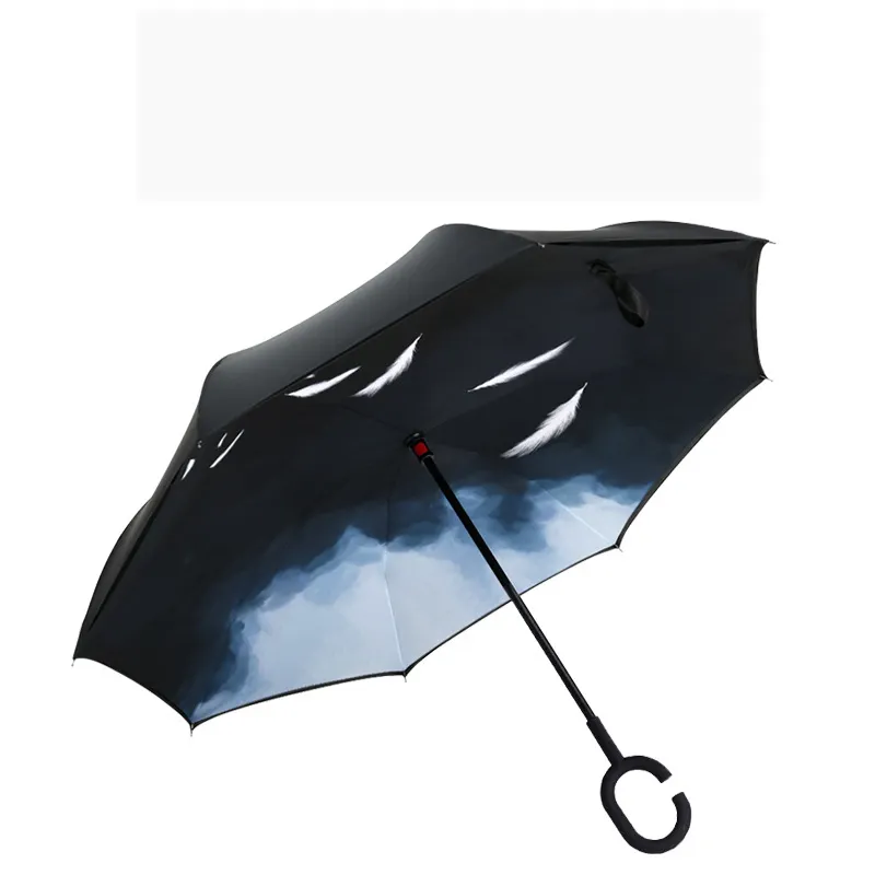 Windproof Reversible Invert Shade Summer Reverse Reverse Umbrella