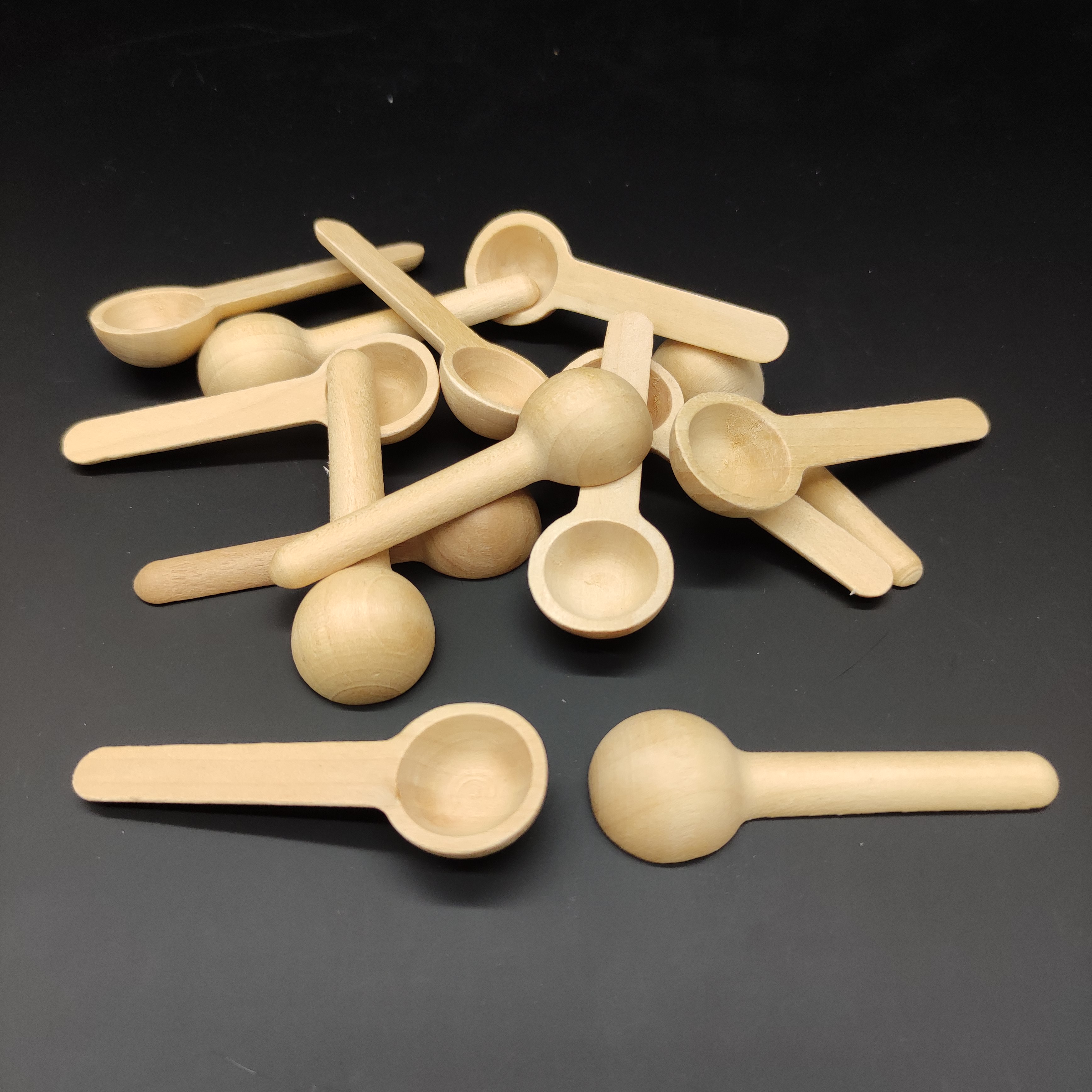 eco-friendly disposable wooden Matcha measuring spoon for tea coffee salt suger small honey spoon wood wholesale custom logo