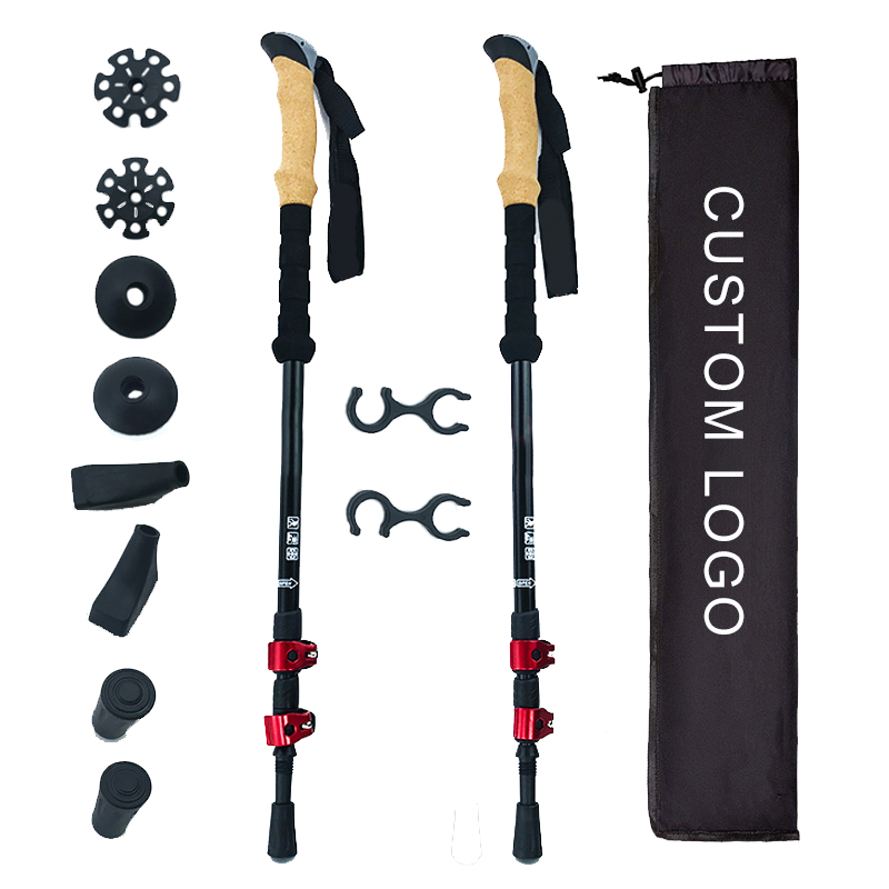 Outdoor Ultralight Hiking Stick Stretching Folding Mountain Walking Stick,Trekking Pole