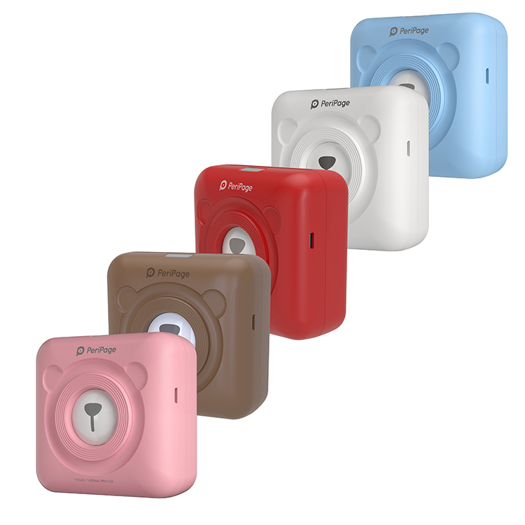 Peripage Portable 58mm Desk thermal Label Printer Wireless Thermal Label Printer Mini Sticker Photo Printer