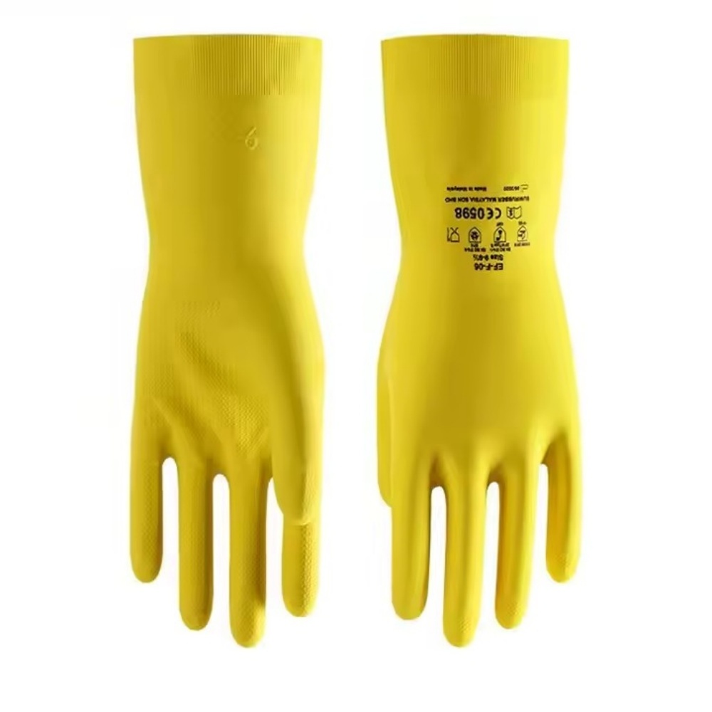 Wholesale XL Industrial Rubber Gloves Safety Use Household Kitchen Washing Dishes Anti-Slip Machinery Work Chemicals Elongated