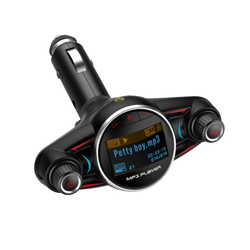 BT08 автомобильный комплект беспроводной BT Автомобильный MP3-плеер FM-передатчик AUX аудио приемник TF USB Flash Автомобильный MP3-плеер с двойным USB зарядным устройством