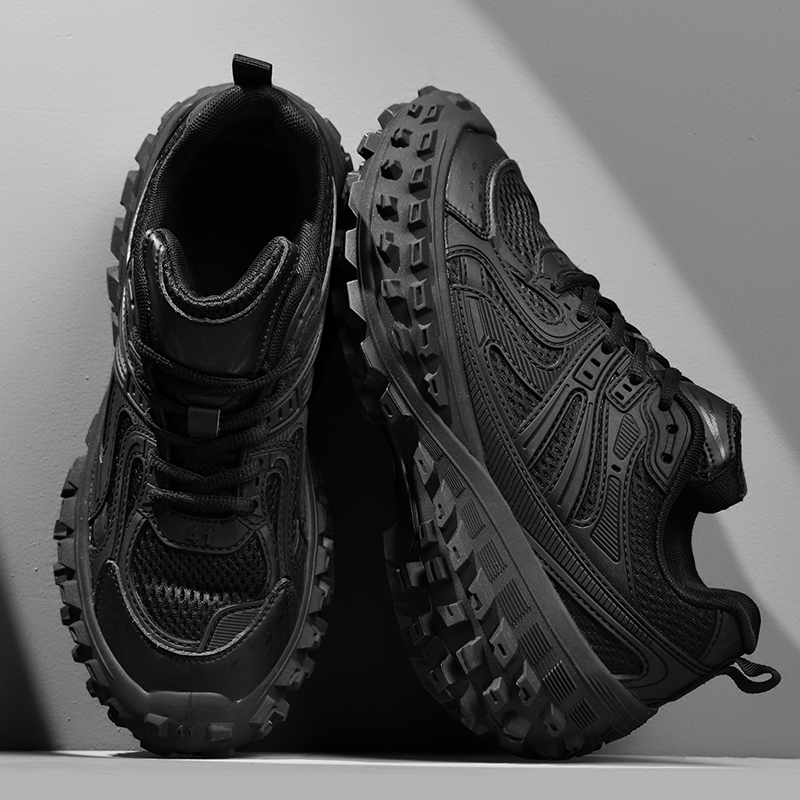 famous brand tire rubber platform sneakers INS Unisex Tire Platform Tank Sneakers Big Size 12 Walking Style Shoes for Women
