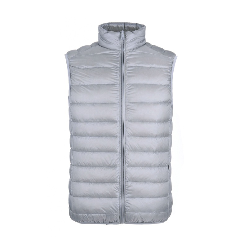 Gulidd 2021Custom LOGO Fashion Winter Hot Zipper Sleeveless Jacket Black Quilted Down Waterproof Puffer Men's Vests