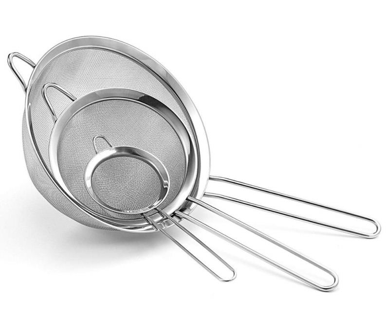 wholesale vegetable colander set of 3 stainless steel colander with handle