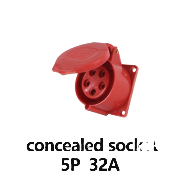 Industrial Aviation Plug and Socket 32A 5P Plug Wall Mounted Socket Panel Mounted Coupler