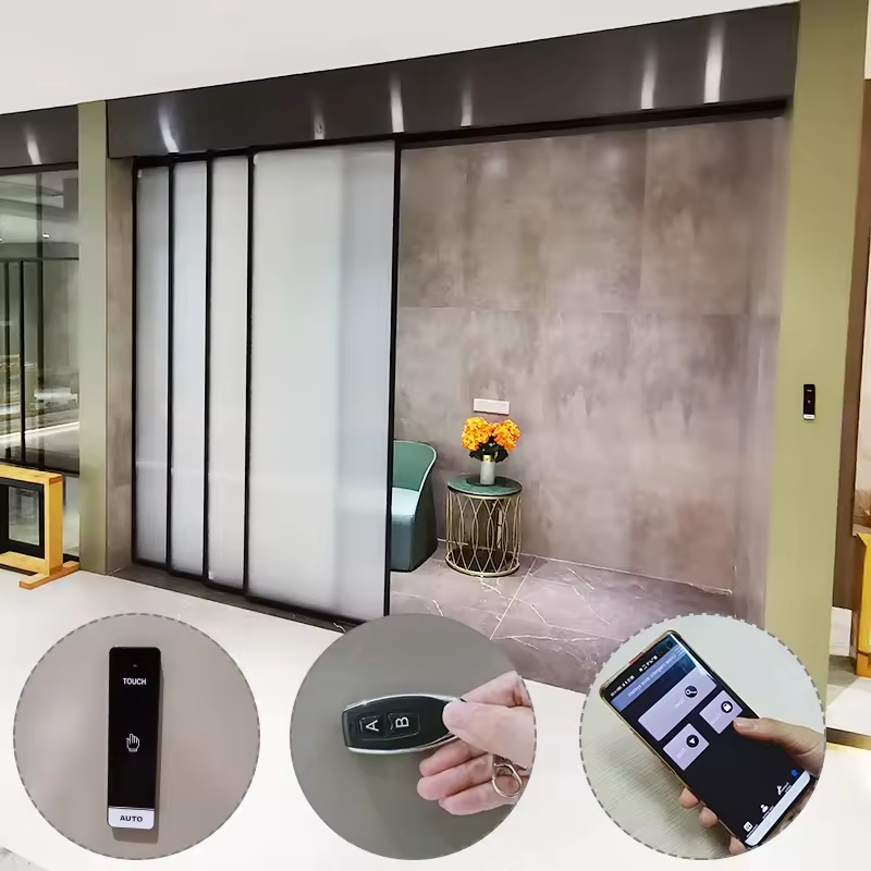 HDSAFE App Sensor Door Automatic Sliding Door System Hotel Office Meeting Room Remote Control Hotel Smart Sliding Automatic Door