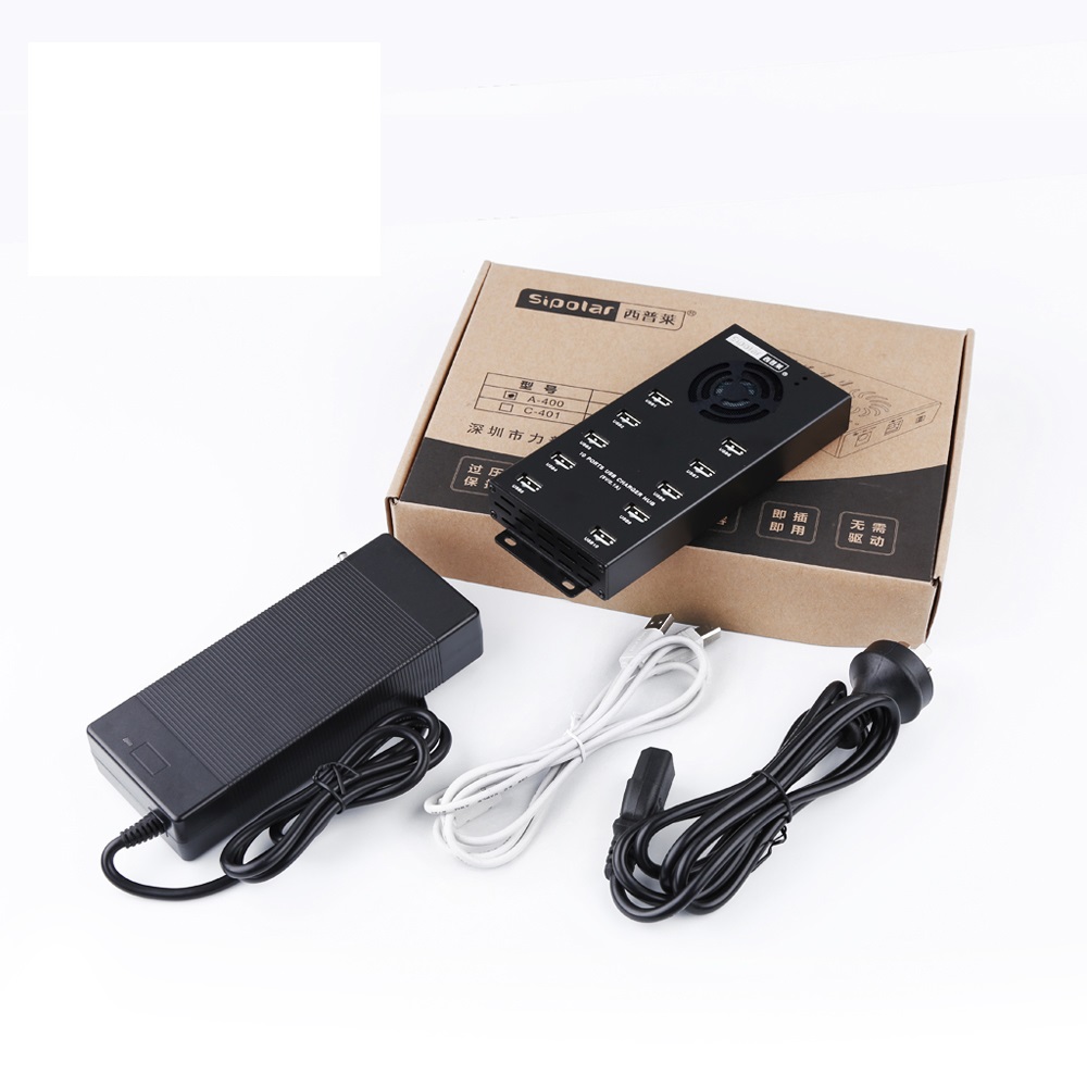 Sipolar промышленная многопортовая зарядная станция с 10 портами USB 2,0 мощностью 120 Вт, зарядная станция для мобильных телефонов и планшетов