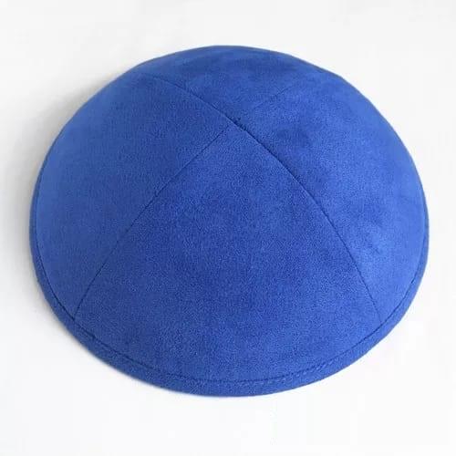 Оптовая продажа, Kippot, еврейские Kippah замшевые вышитые на заказ бархатные синие льняные Kippah для мужчин, шапка Yamaka
