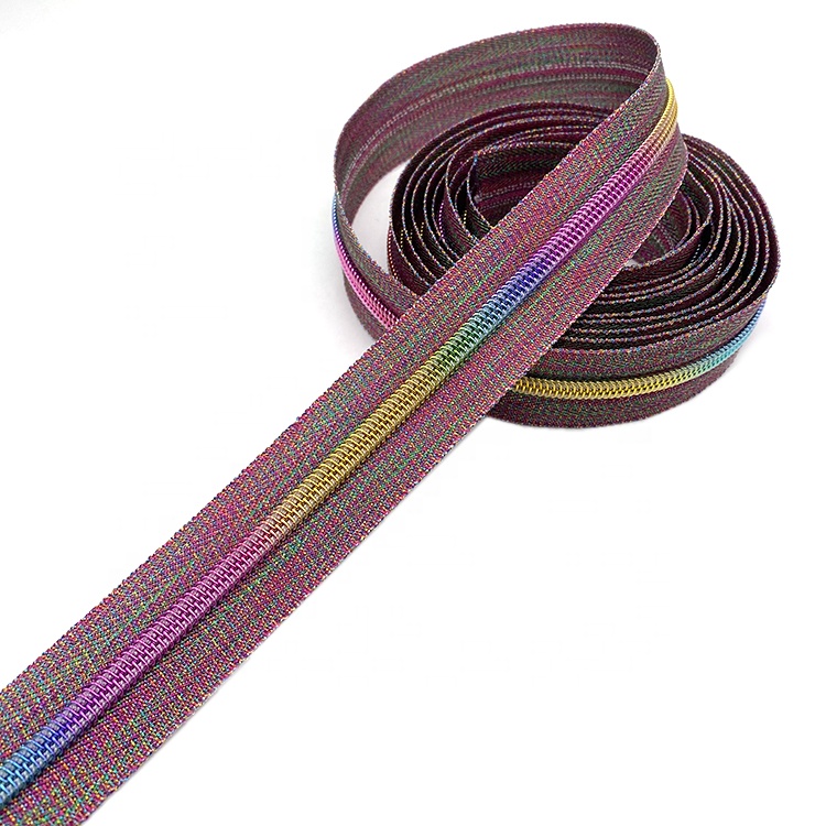 YYX New Arrival 5# rainbow Zipper Tape With Rainbow Teeth With For DIY Bag Making