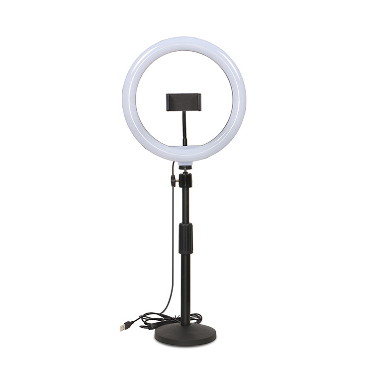 Foldable 18W Desktop Mobile Phone Stand Live Broadcast Tripod Stand With Beauty LED Lights
