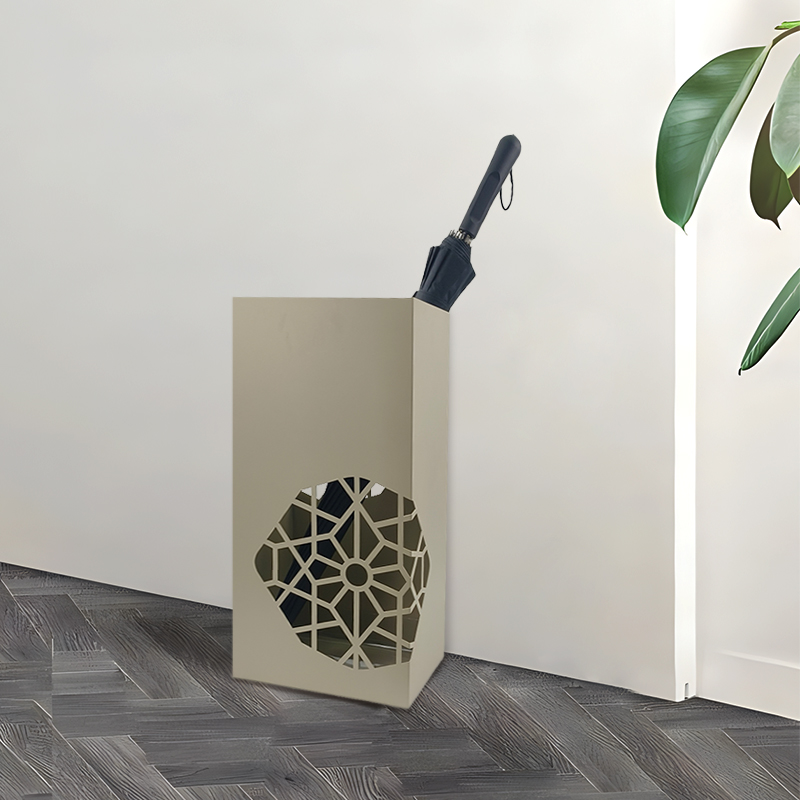 KMetal Square Umbrella Holder Bin Free Standing Black Umbrella Basket Organizer,Umbrella Stand Rac