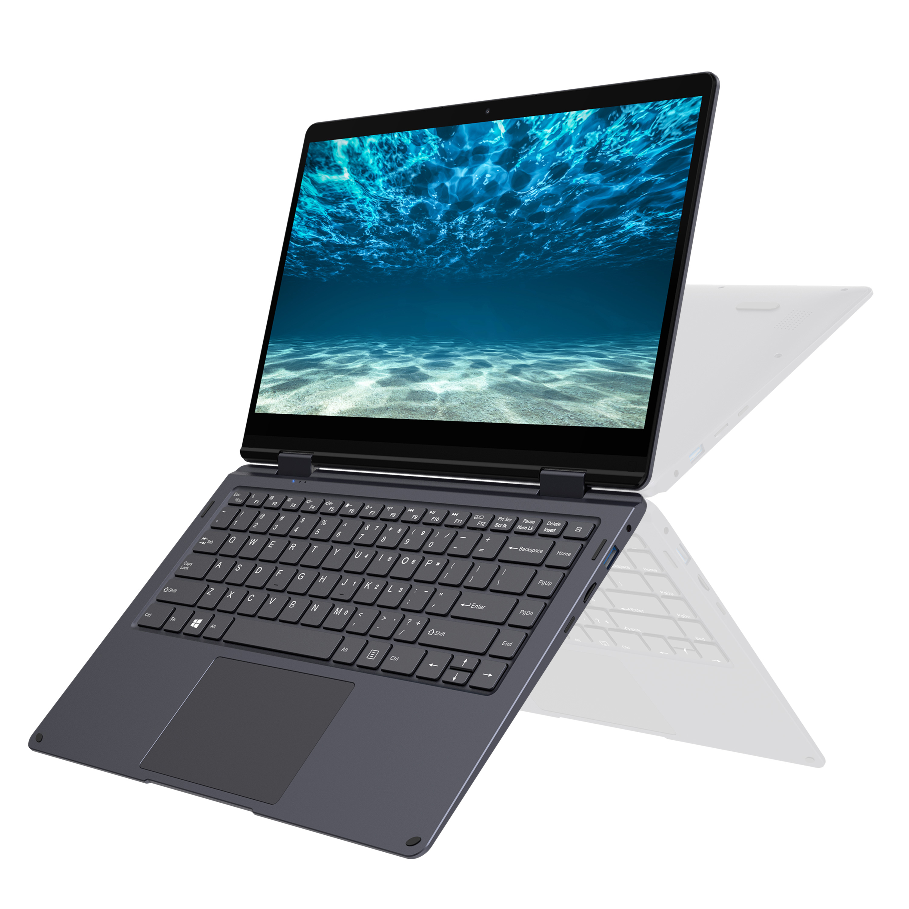 Нетбуки PhilBook Max с сенсорным экраном 14,1 дюйма, Windows 10, Intel Atom E3950, четырехъядерный, 360 градусов, раскладной ноутбук с клавиатурой с подсветкой