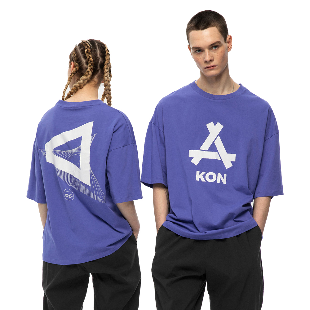 Custom Men`s streetwear sports purple cotton screen printing t-shirt