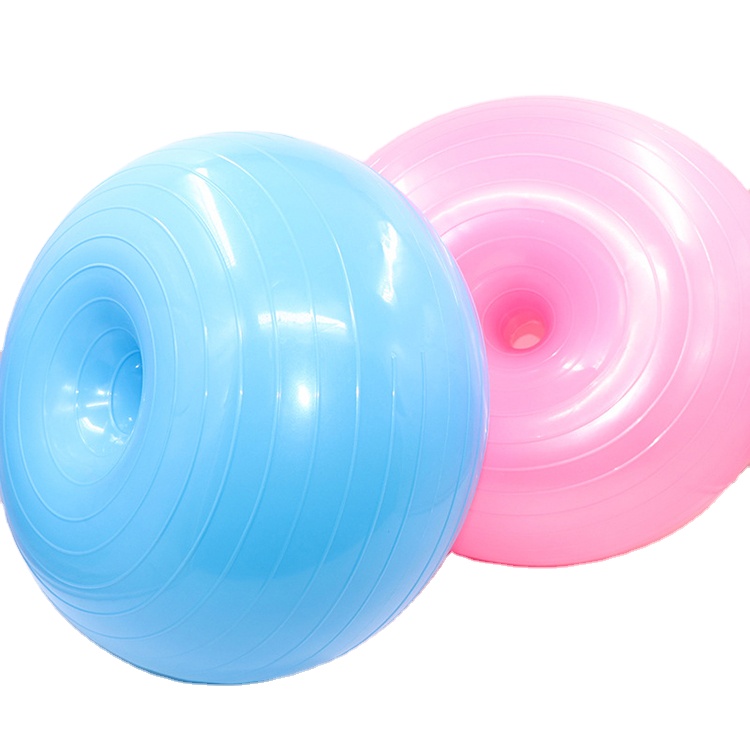 Factory Price high quality gym fitness balance workout exercise inflatable anti burst PVC yoga donut ball