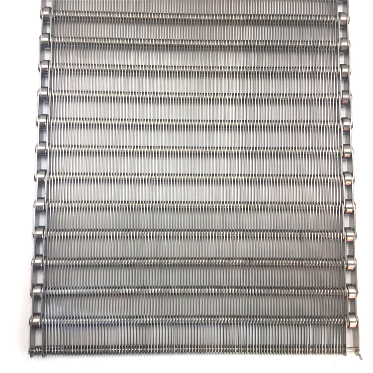 Stainless steel flat flex freezer spiral wire mesh conveyor belts
