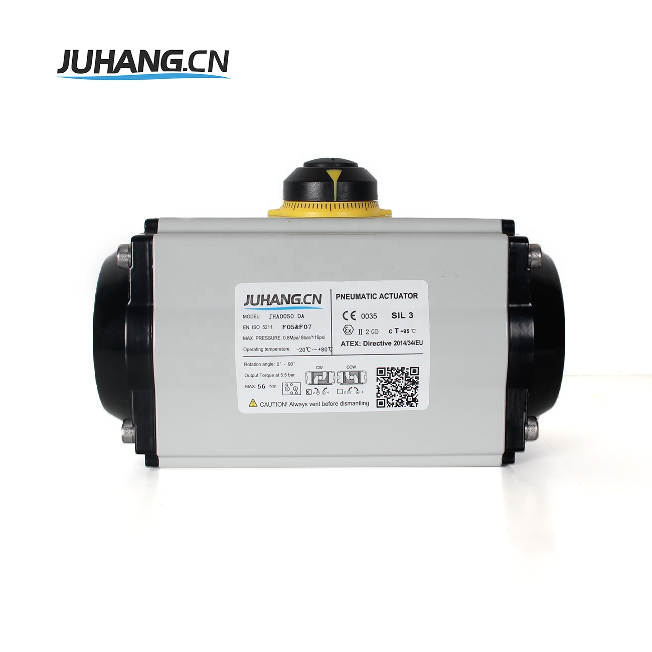 JHA series rotary single acting Pneumatic Actuator for butterfly valve
