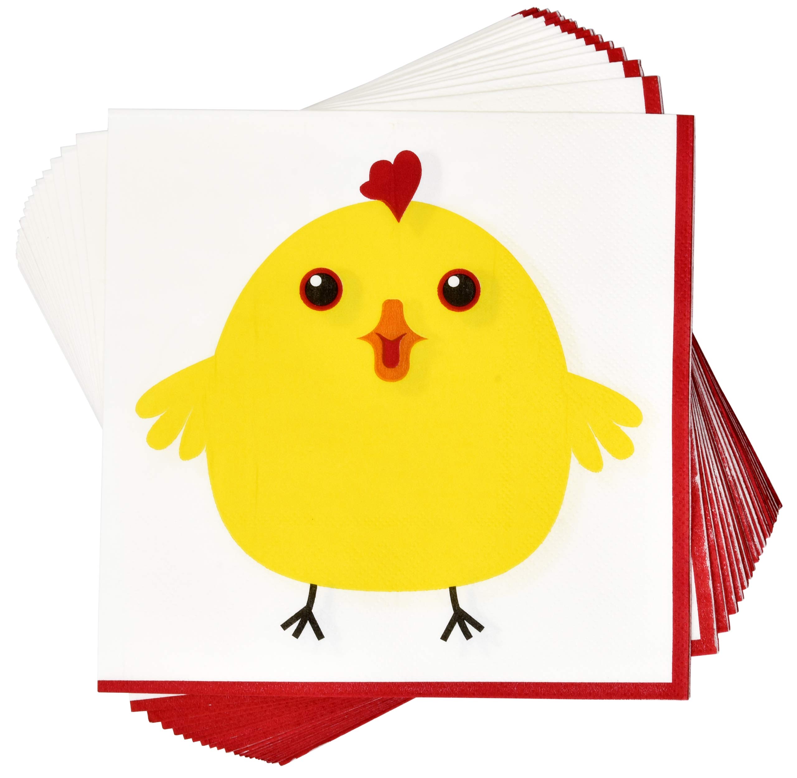 Chicken Farm Animal Barn Party Supplies Set 24 9" Plates 24 7" Plate 24 9 Oz Cup 50 Lunch Napkin for Yellow Chickens Barnyard