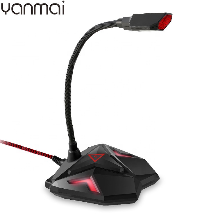 YANMAI горячая Распродажа G55 светодиодный индикатор игра Usb конденсаторный записывающий Настольный гусиный микрофон профессиональный потоковый микрофон