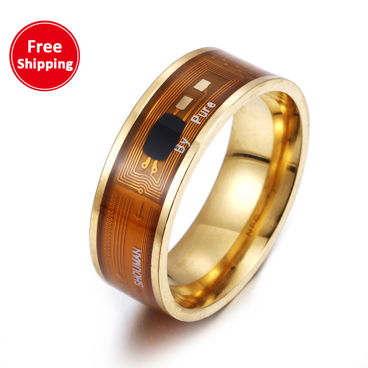 Wholesale smart jewelry wearable smart phone device NTAG213 chip nfc smart ring for iphone