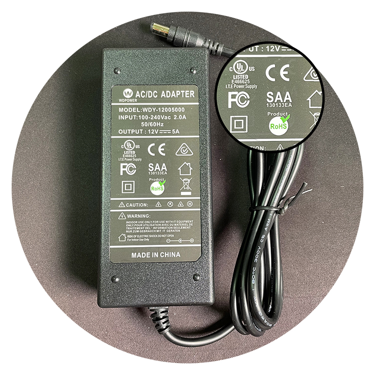 LED US AU UK Euro plug 12V 100-24V 5A 60w 5,5x2,1 male AC DC трансформатор переключатель адаптер питания для настольного компьютера