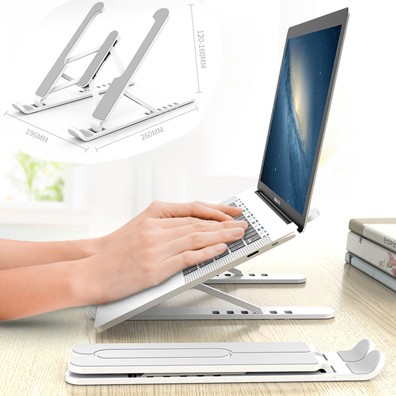 2021 Aluminum Notebook Computer Stand Folding Desk Support Frame Portable Adjustable Desktop Notebook Computer