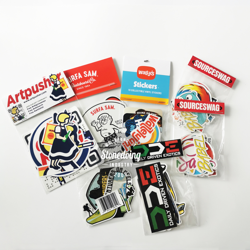 Company Brand Logo Advertising Custom Pack Sticker High Quality Sticker with Custom OPP Bag Packages Sticker
