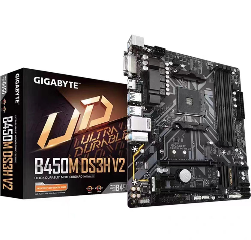 Оптовая продажа, низкая цена, новый Подержанный Восстановленный AMD Gigabyte B450M, материнская плата для настольного компьютера, материнская плата 128 ГБ 64 ГБ