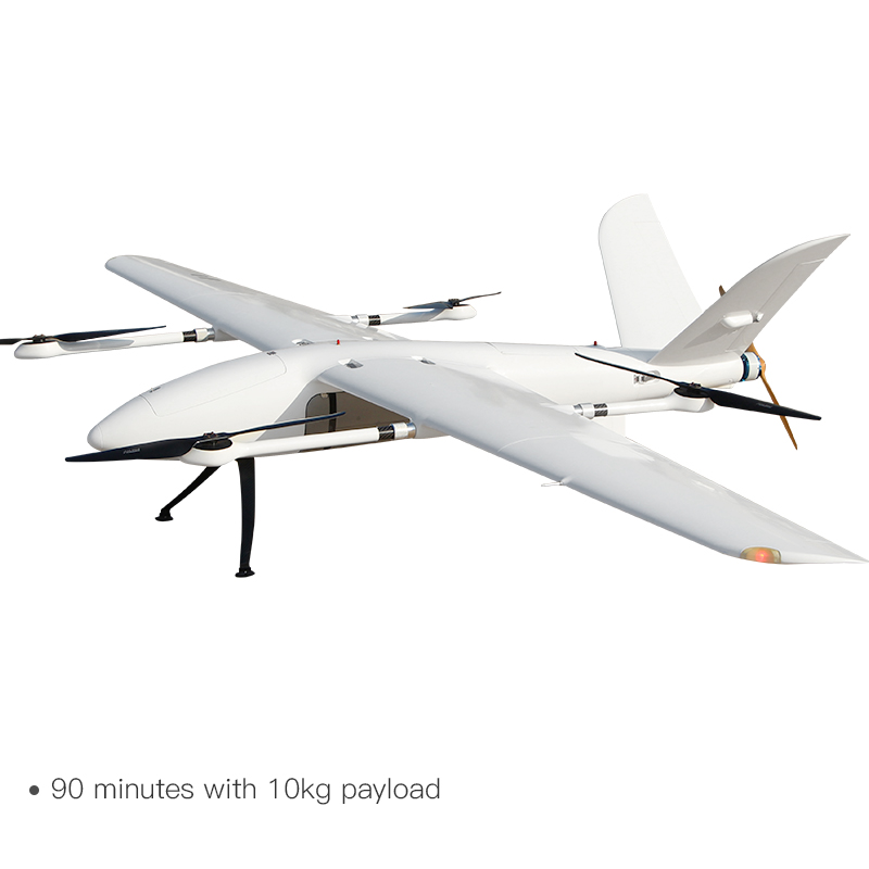 Тяжелый подъемник, долгий срок службы, Электрический Дрон VTOL 10 кг, полезная нагрузка 90 минут