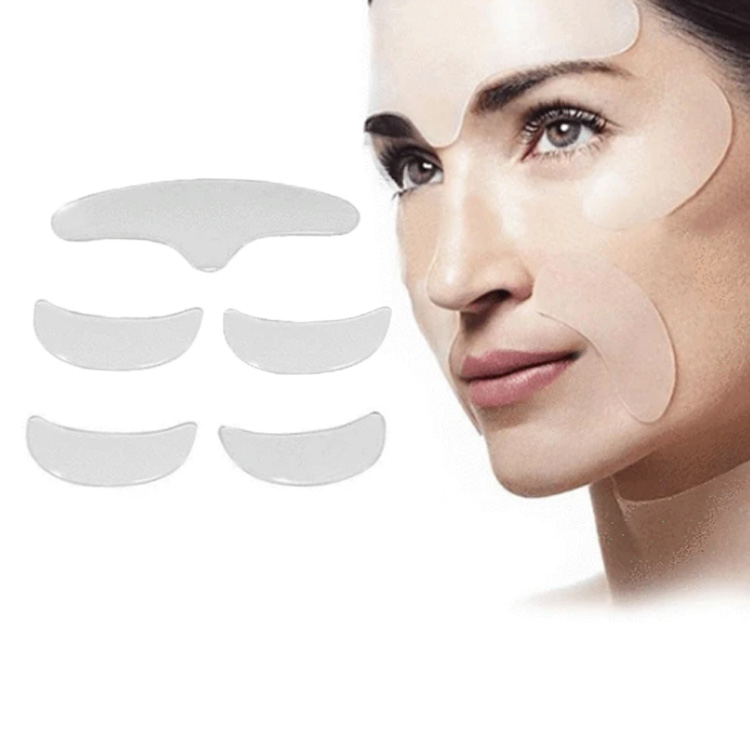 Reusable Medical Grade Silicone Forehead Anti-aging Prevent Wrinkle Facial Pad Set