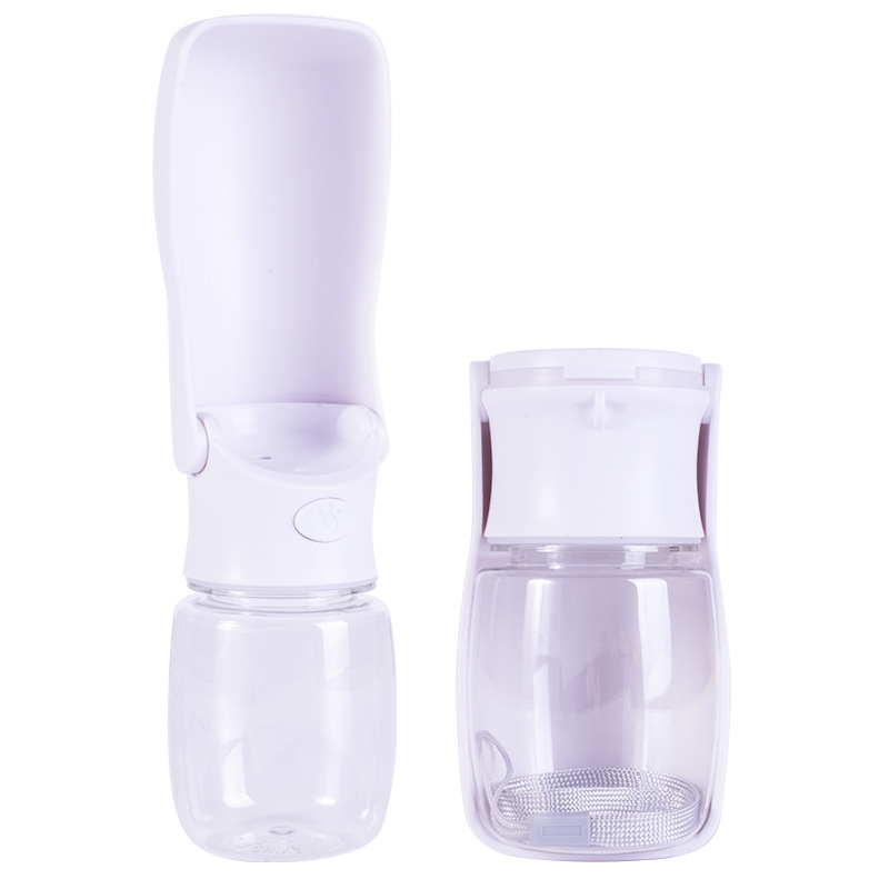 Manufacturers wholesale pet bowls & feeders plastic 350ml 550ml portable dog cat travel drink water bottle for walking 2021