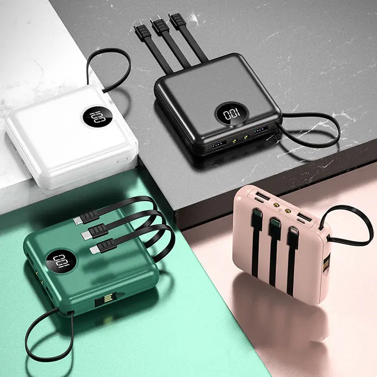 10000mah Powerbank Universal Slim Mini Portable Charger Power Bank With Android Type C Apple Lighnting Charging