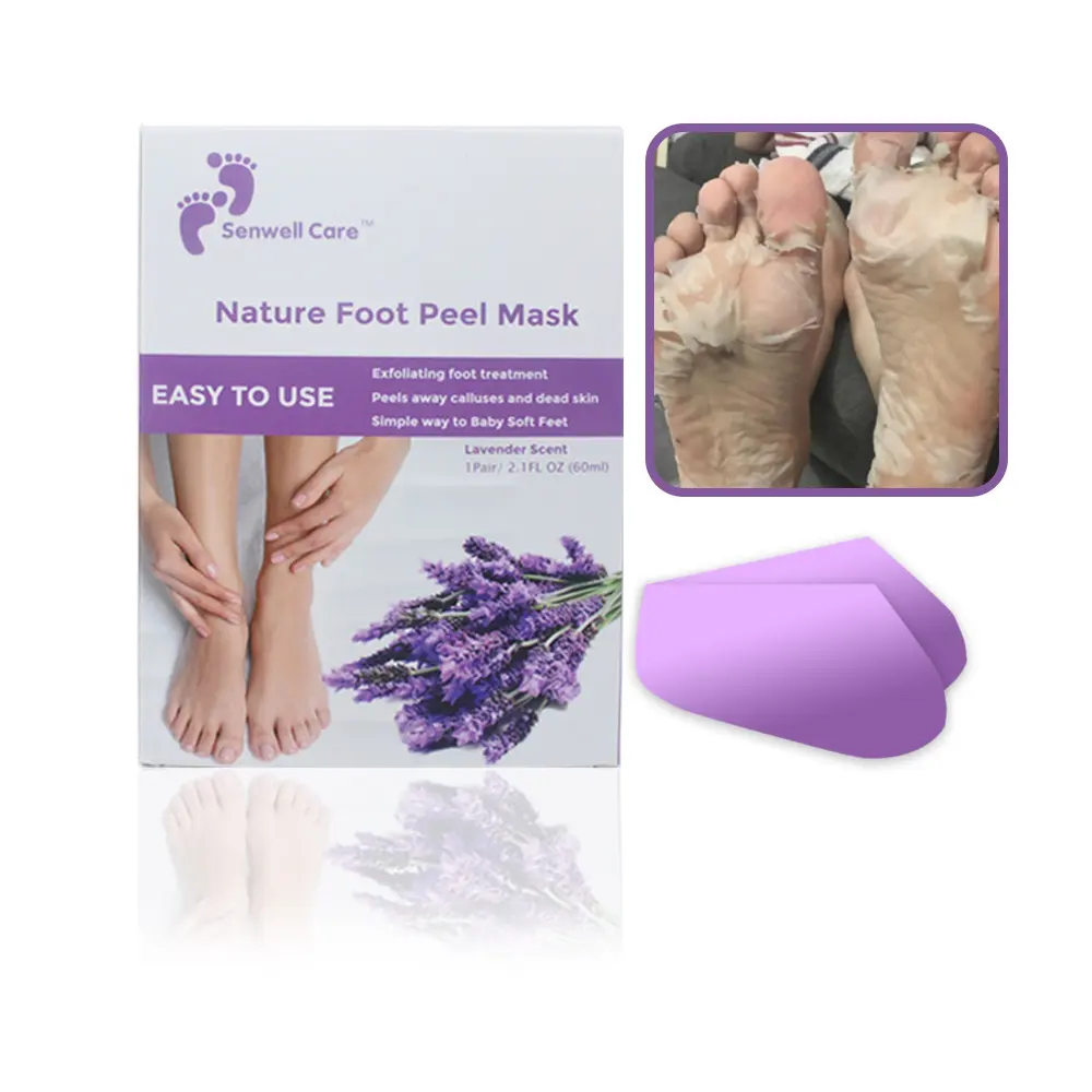 Hot-Sale Lavender And Lemon Remove Dead Skin foot peeling pack exfoliating foot mask