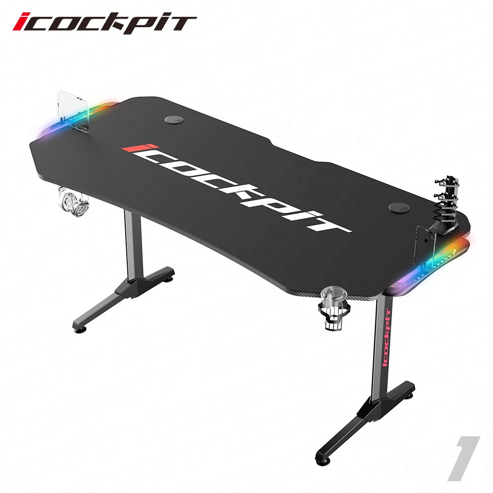Современный игровой компьютерный стол 2020, игровой Настольный ПК с RGB-подсветкой, игровой стол для геймеров