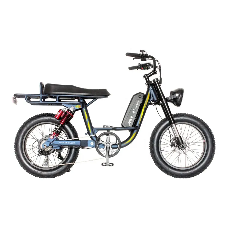 New Design fashion 20 inch 48v 500w full suspension fat tire snow electric bicycle electric bike ebike beach cruiser ebike